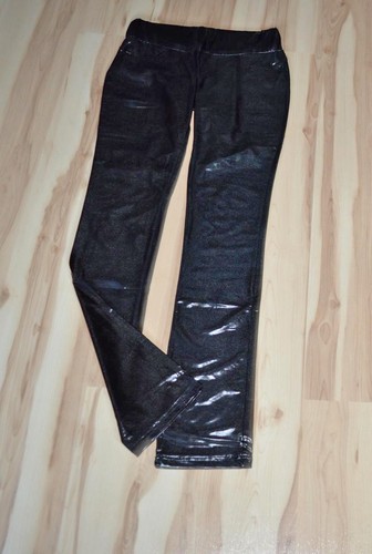 Schwarze wetlook shiny glossy - schwarze,