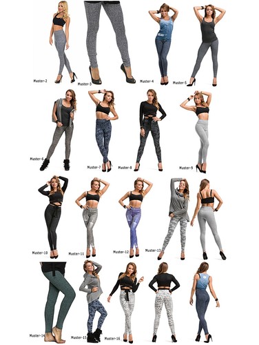 Damen lange leggings hoher - leggings,