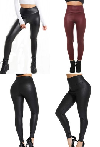 Damen leder optik - optik, leggings