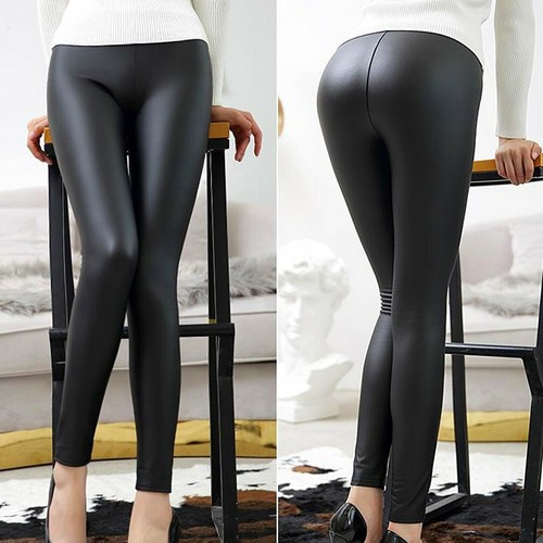 Sexy leder optik leggings - sexy,