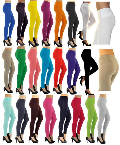 Baumwolle leggings lang hoher - baumwolle,