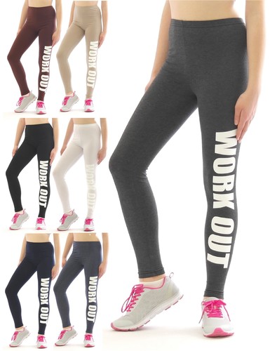 Leggings schrift druck work - leggings,